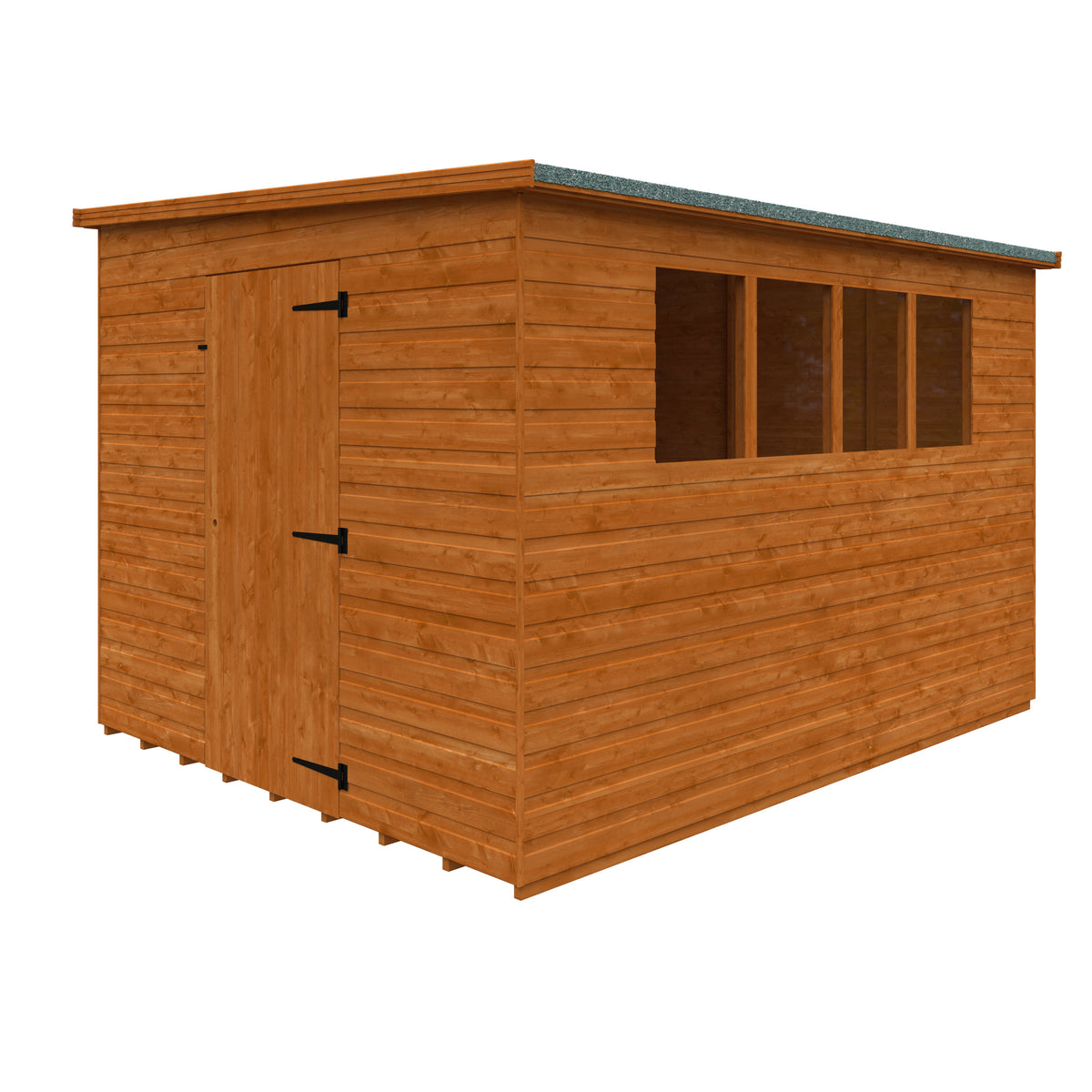 Redlands 10' x 8' Shiplap Lean To Pent Shed | Sheds.co.uk