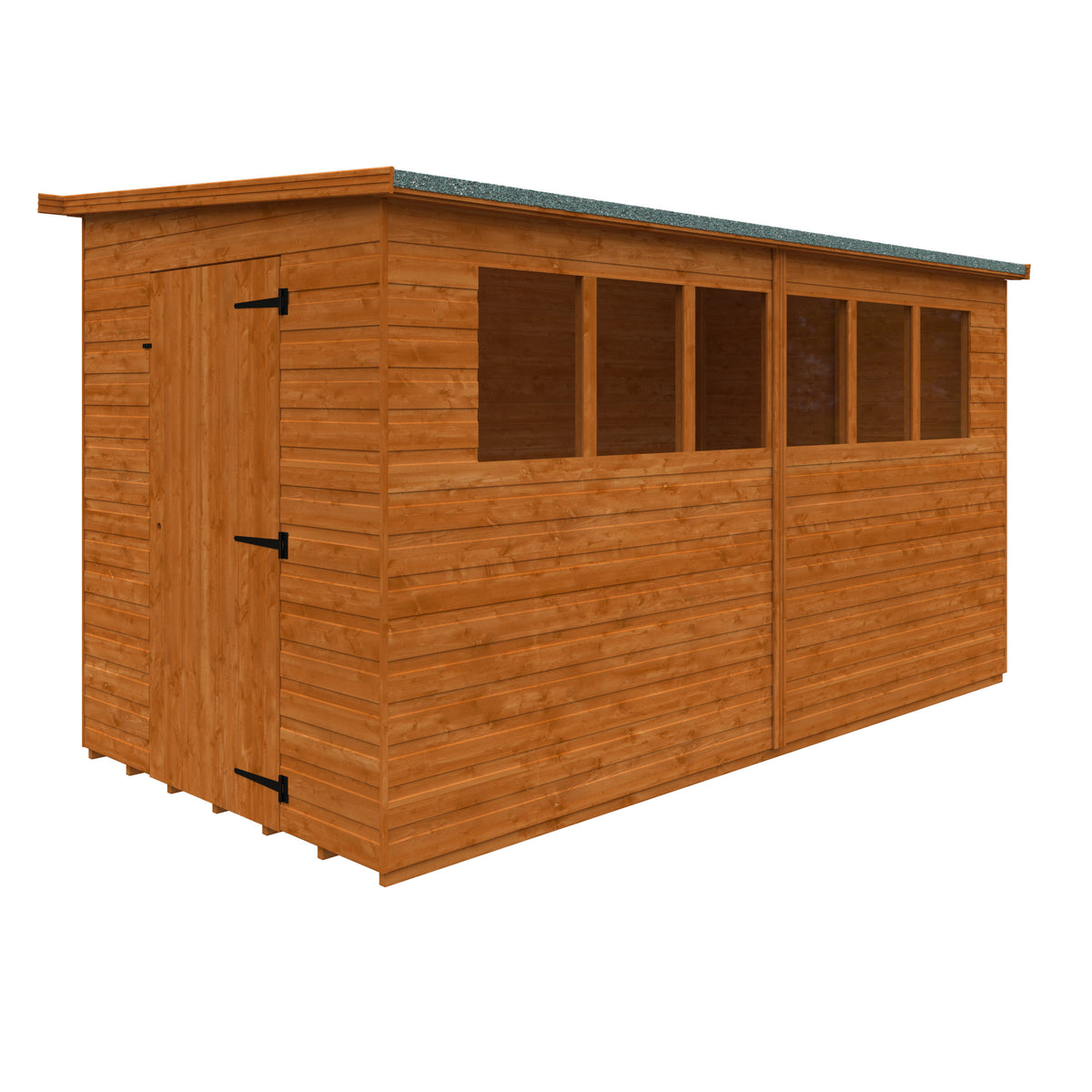 Redlands 12' x 6' Shiplap Lean To Pent Shed | Sheds.co.uk