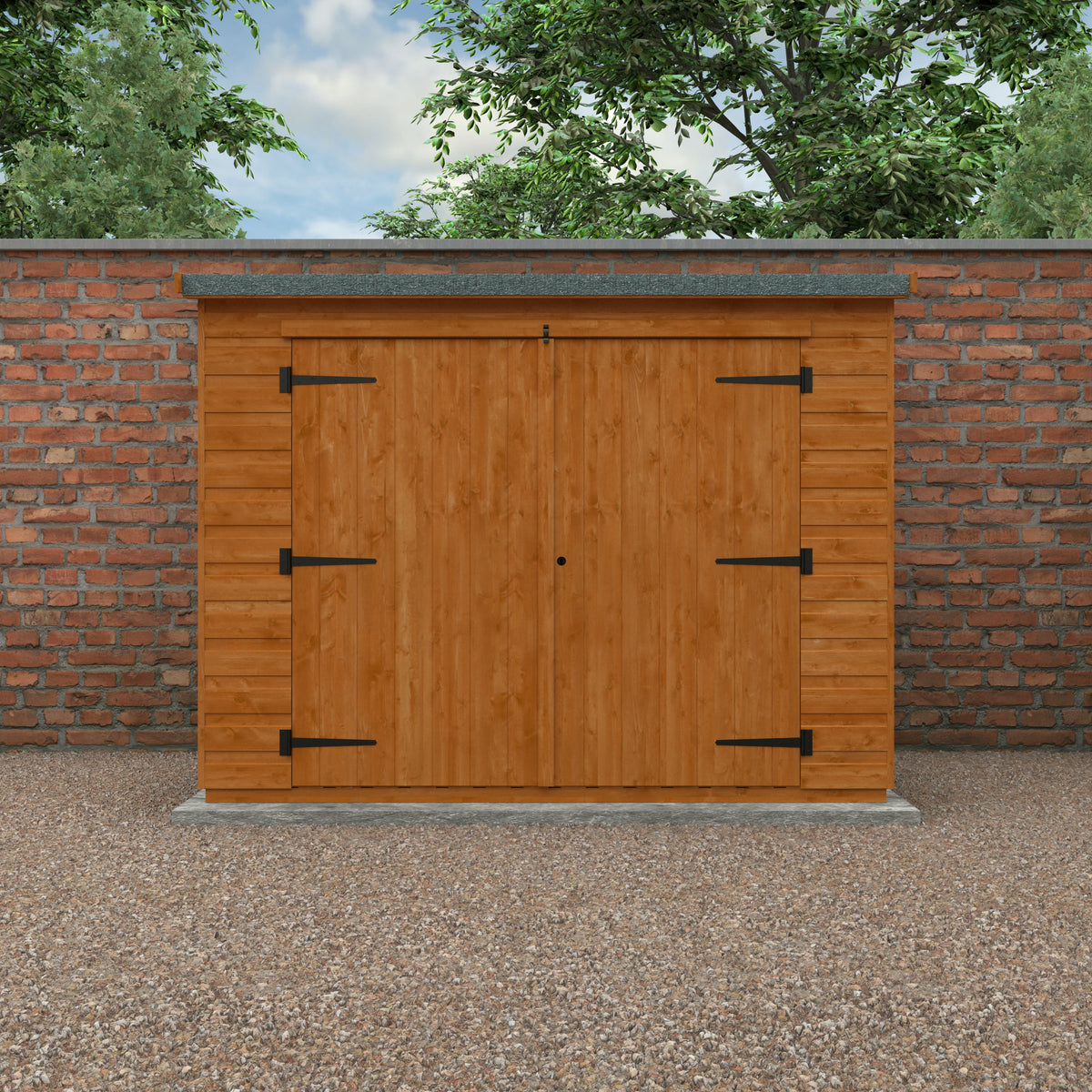 Redlands 7' x 3' Shiplap Pent Bike Shed | Sheds.co.uk
