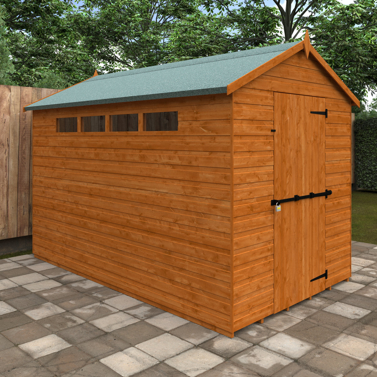Redlands 10' x 6' Shiplap Apex Security Shed | Sheds.co.uk