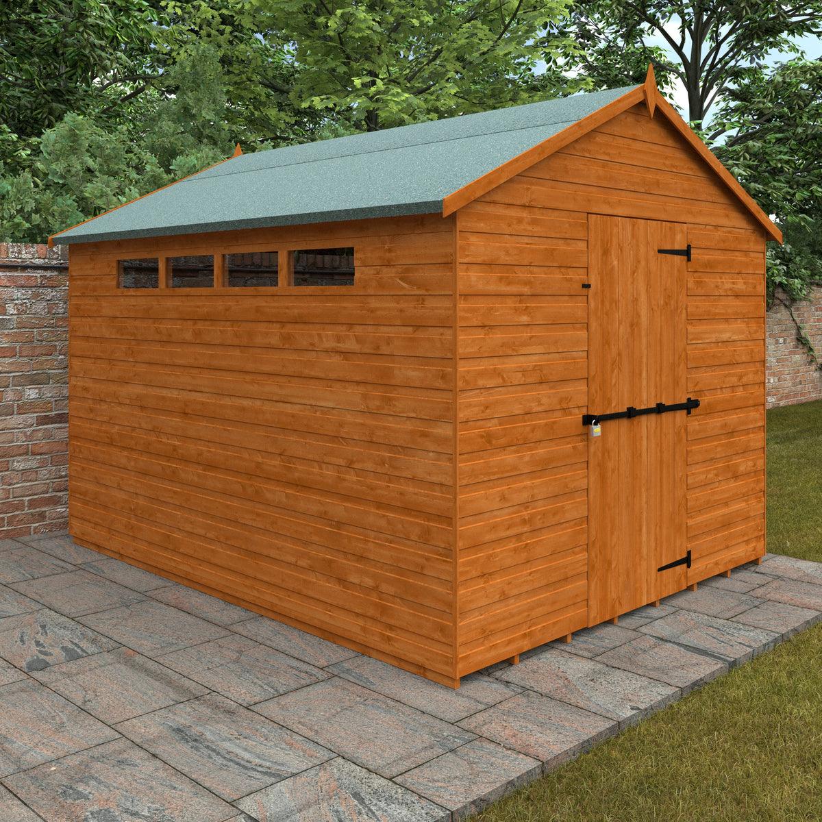 Redlands 10' x 8' Shiplap Apex Security Shed | Sheds.co.uk
