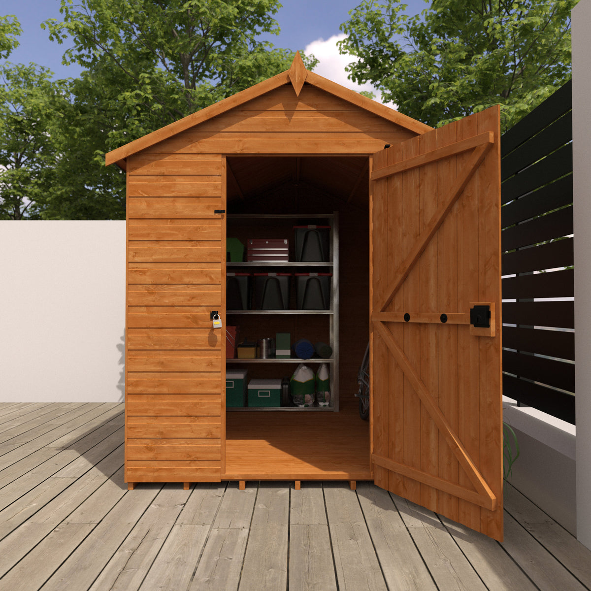 Redlands 10' x 6' Shiplap Apex Security Shed | Sheds.co.uk