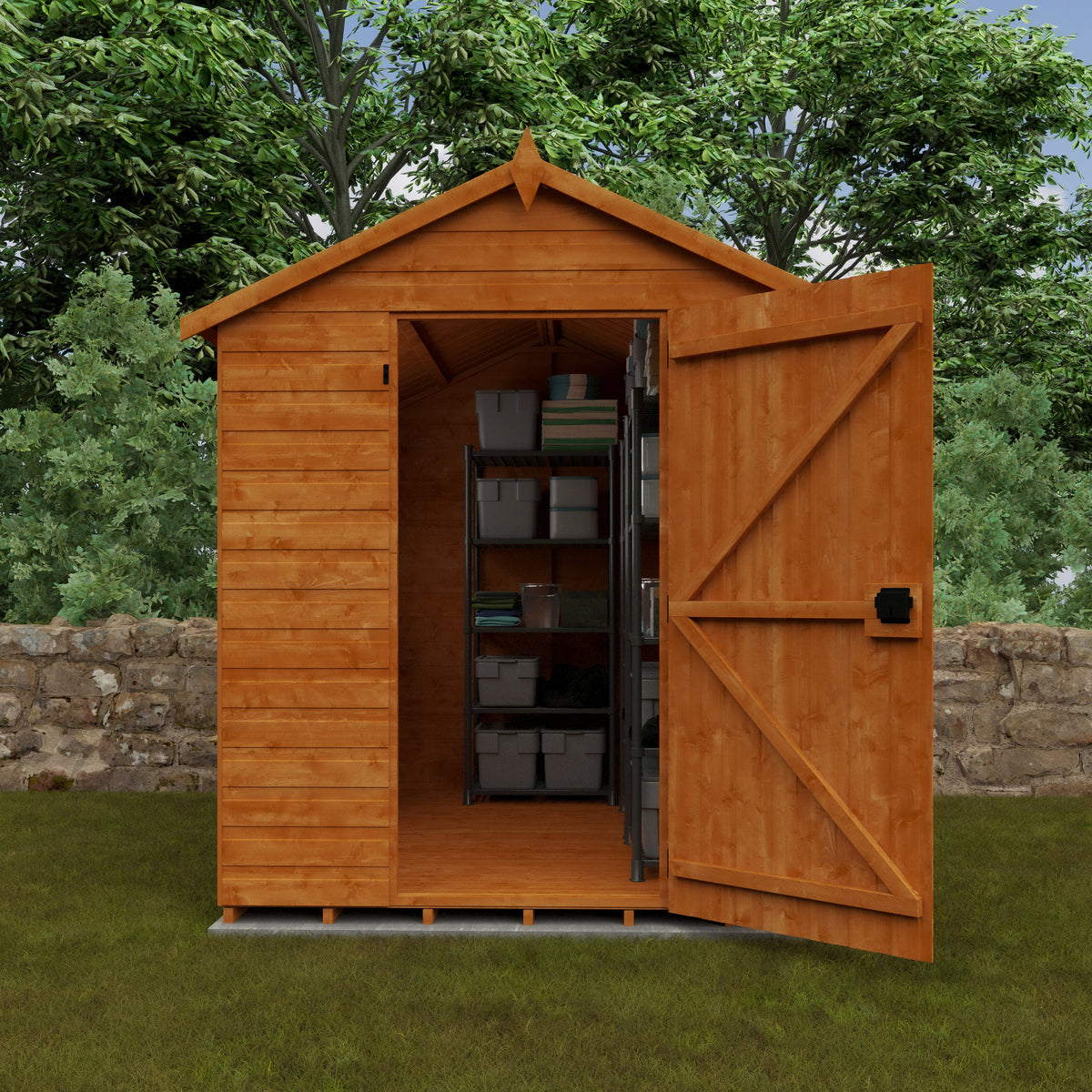 Redlands 8' x 6' Express Delivery Shiplap Apex Shed | Sheds.co.uk