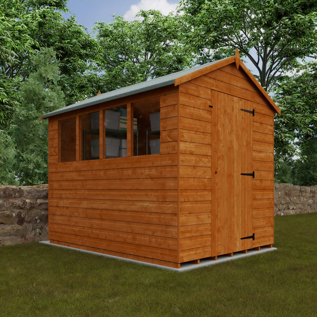 Redlands 8' x 6' Express Delivery Shiplap Apex Shed | Sheds.co.uk