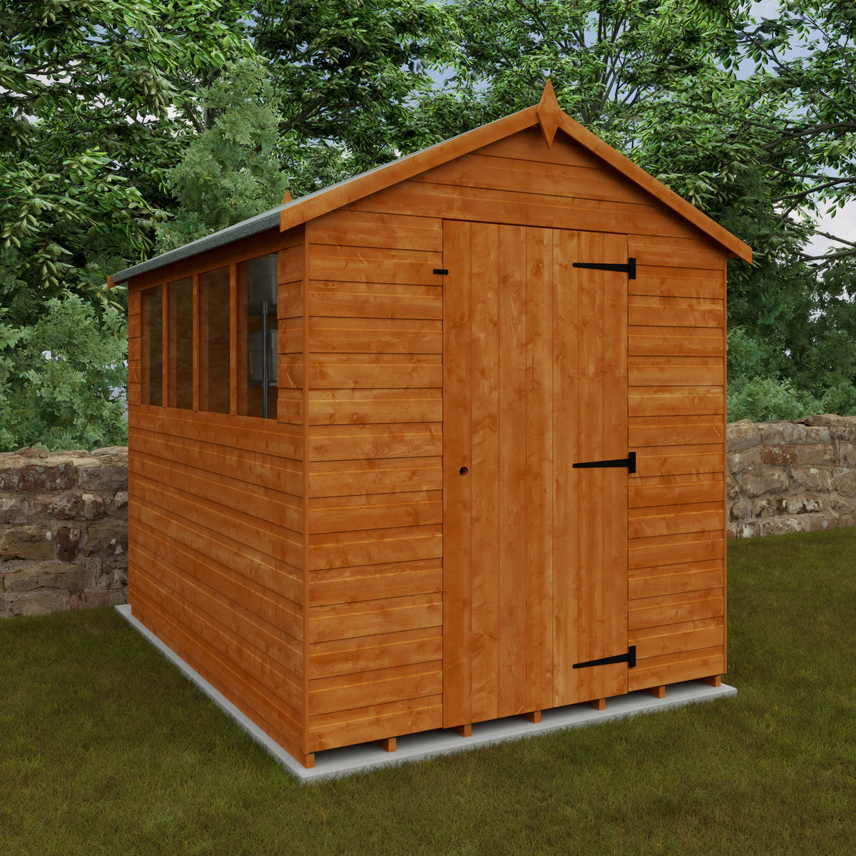 Redlands 8' x 6' Express Delivery Shiplap Apex Shed | Sheds.co.uk