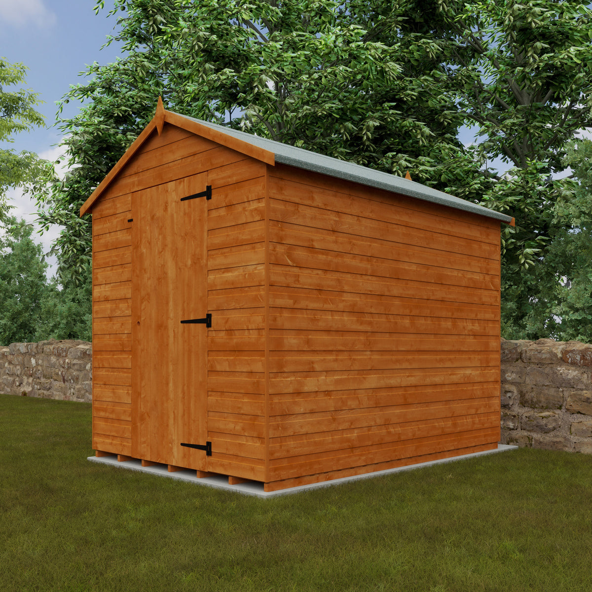 Redlands 8' x 6' Express Delivery Shiplap Apex Shed | Sheds.co.uk