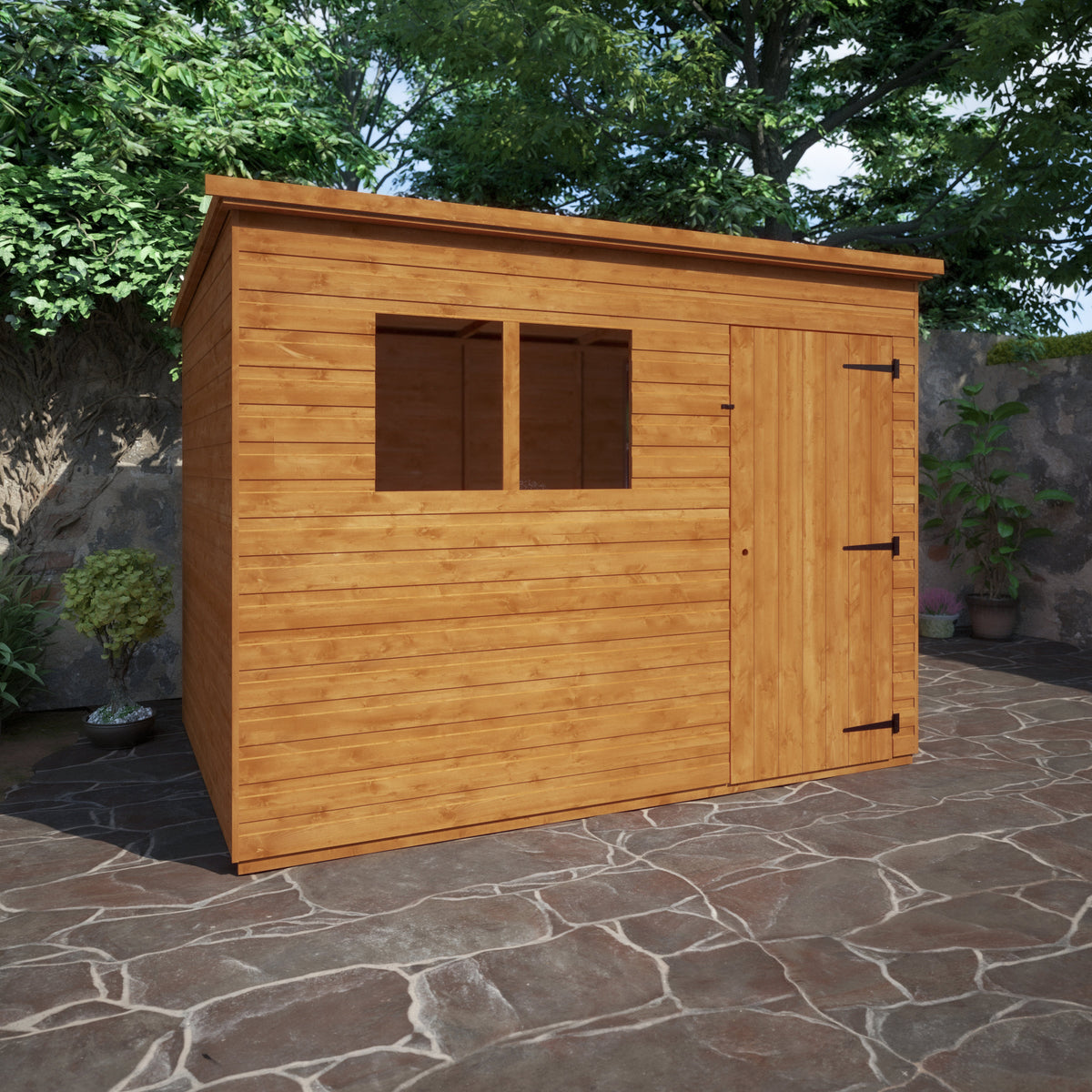 Redlands 9' x 6' Shiplap Pent Shed | Sheds.co.uk