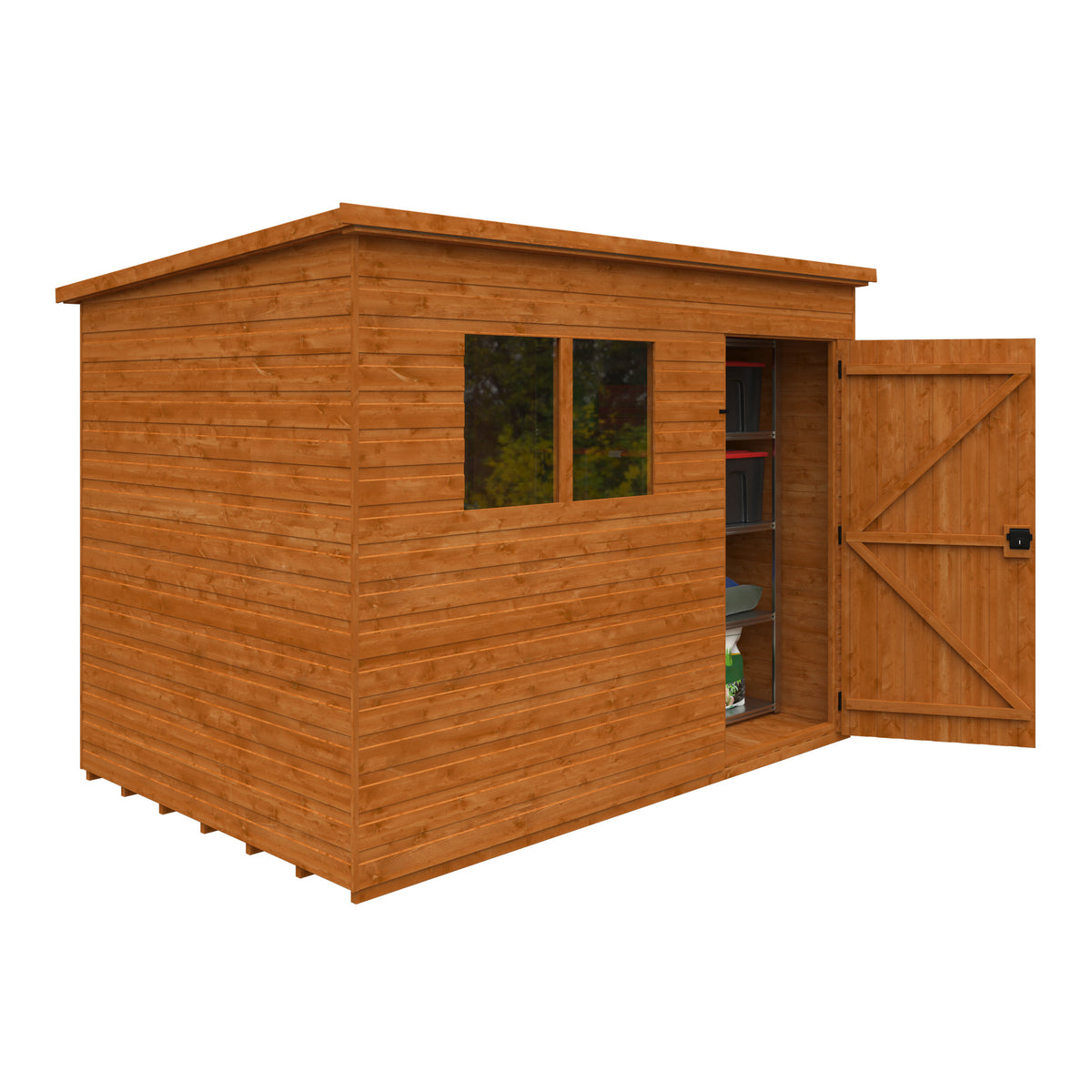 Redlands 9' x 6' Shiplap Pent Shed | Sheds.co.uk