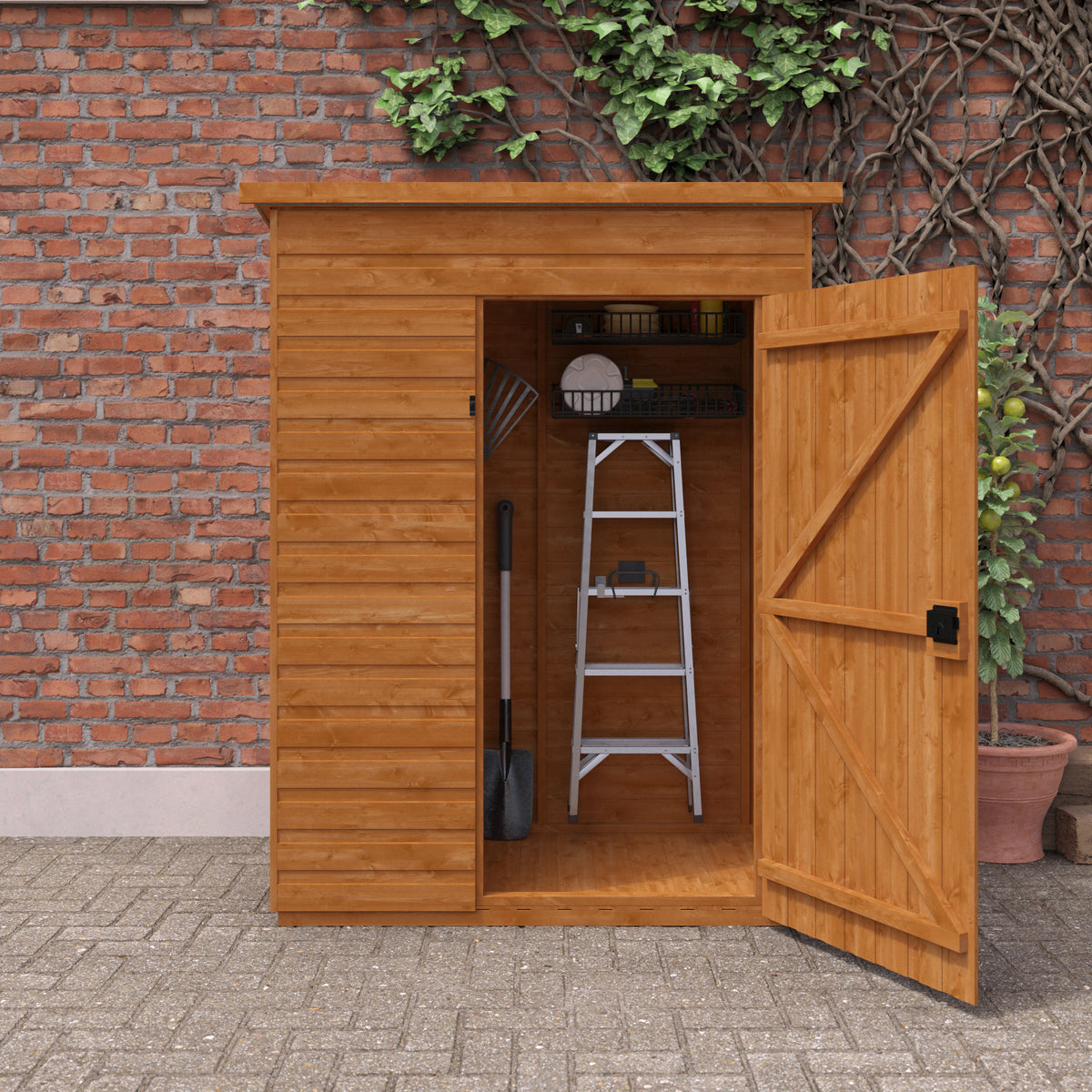 Redlands 5' x 3' Premium Shiplap Pent Tool Store | Sheds.co.uk