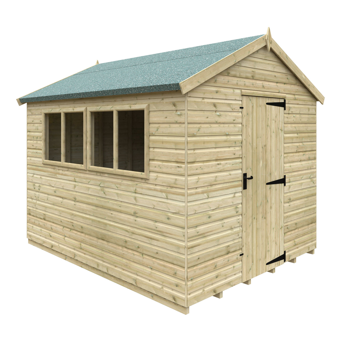 Redlands 8' x 10' Pressure Treated Deluxe Shiplap Apex Shed | Sheds.co.uk