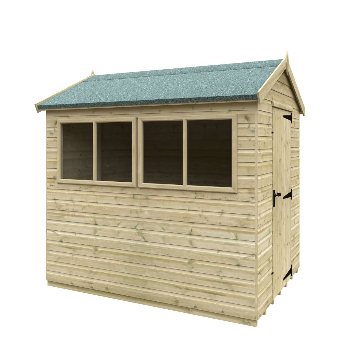 Redlands 6' x 8' Pressure Treated Deluxe Shiplap Apex Shed | Sheds.co.uk