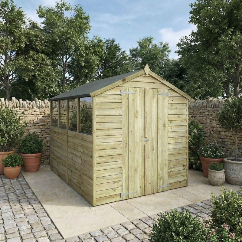 Adley 6' x 8' Overlap Apex Shed | Sheds.co.uk