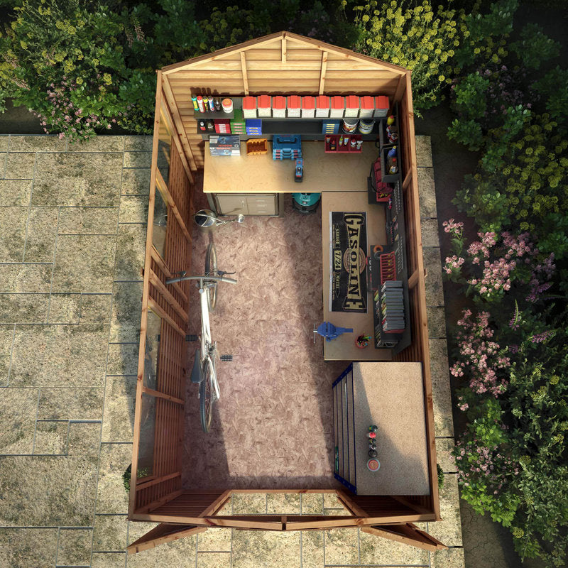 Adley 6' x 10' Double Door Overlap Apex Shed | Sheds.co.uk