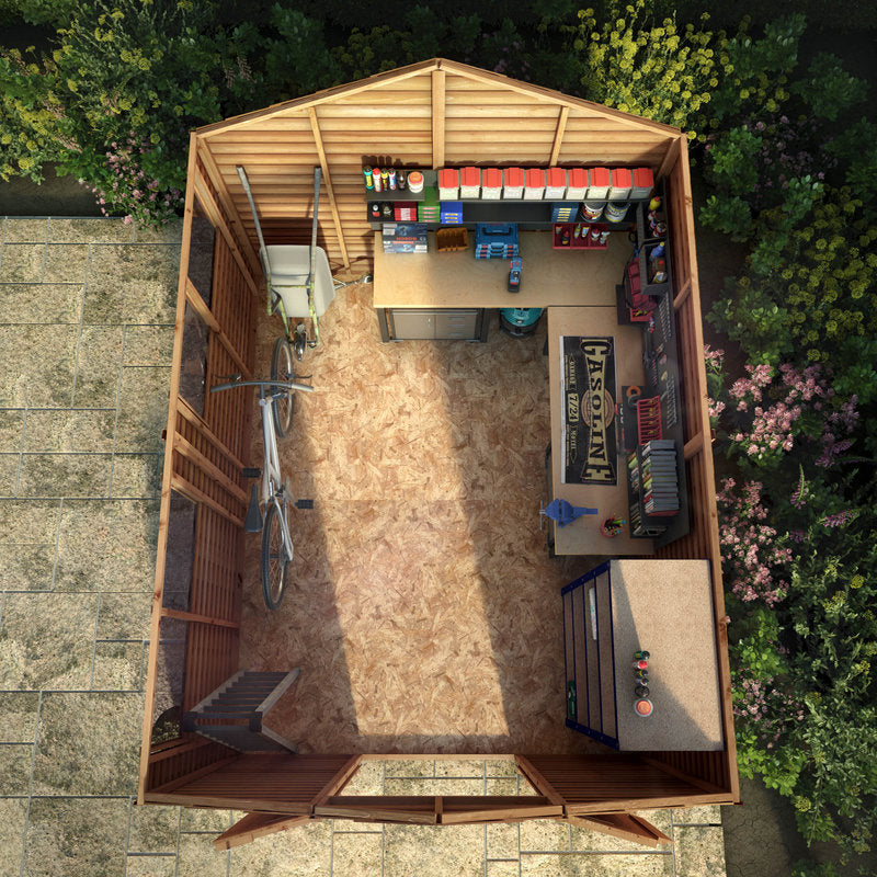 Adley 8' x 10' Double Door Overlap Apex Shed | Sheds.co.uk