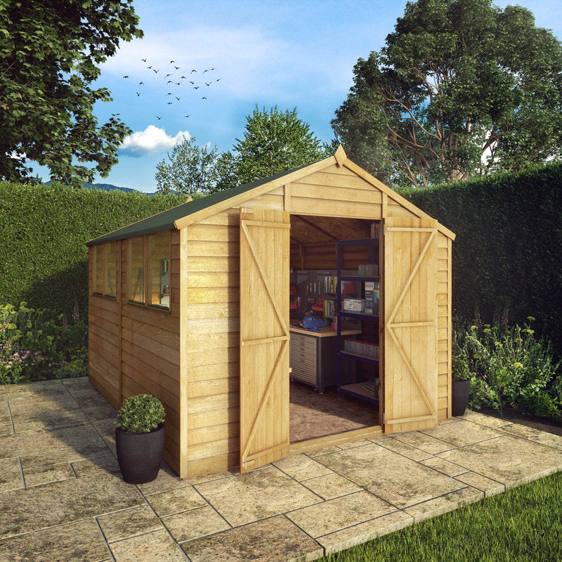 Adley 8' x 10' Double Door Overlap Apex Shed | Sheds.co.uk