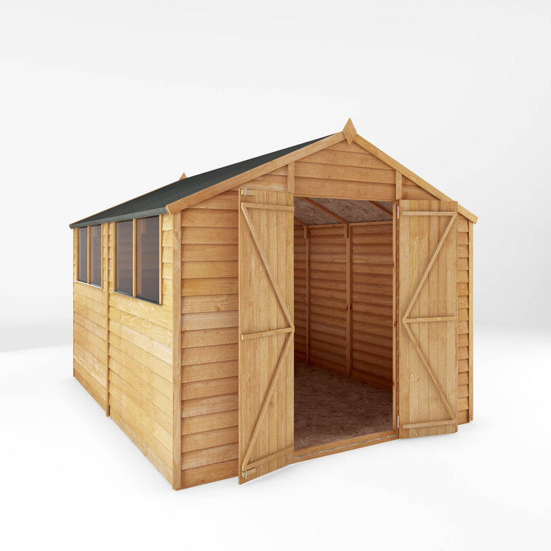 Adley 8' x 10' Double Door Overlap Apex Shed | Sheds.co.uk