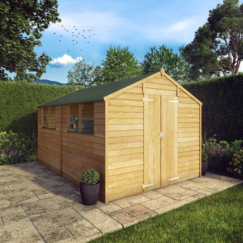 8 x 12 Double Door Overlap Apex Shed