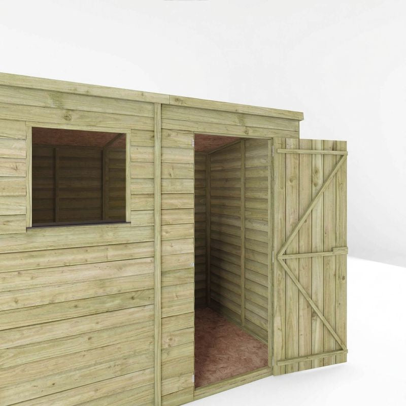 Adley 7' x 5' Overlap Modular Pent Shed | Sheds.co.uk