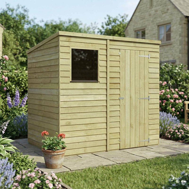 Adley 7' x 5' Overlap Modular Pent Shed | Sheds.co.uk