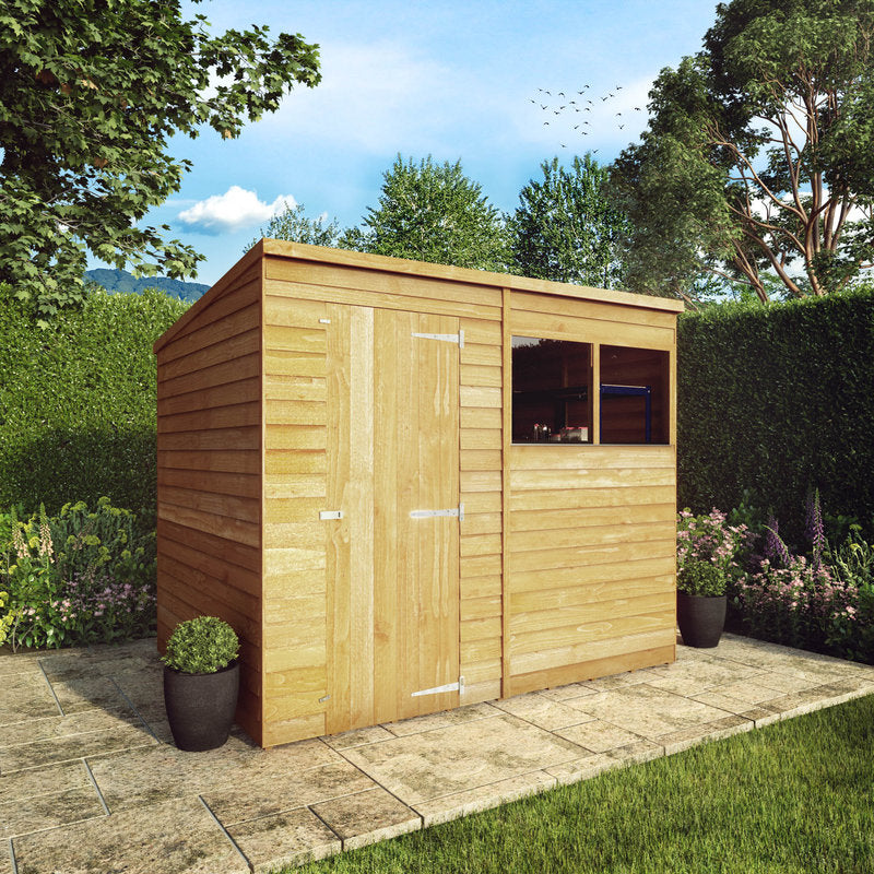 8 x 6 Overlap Modular Pent Shed