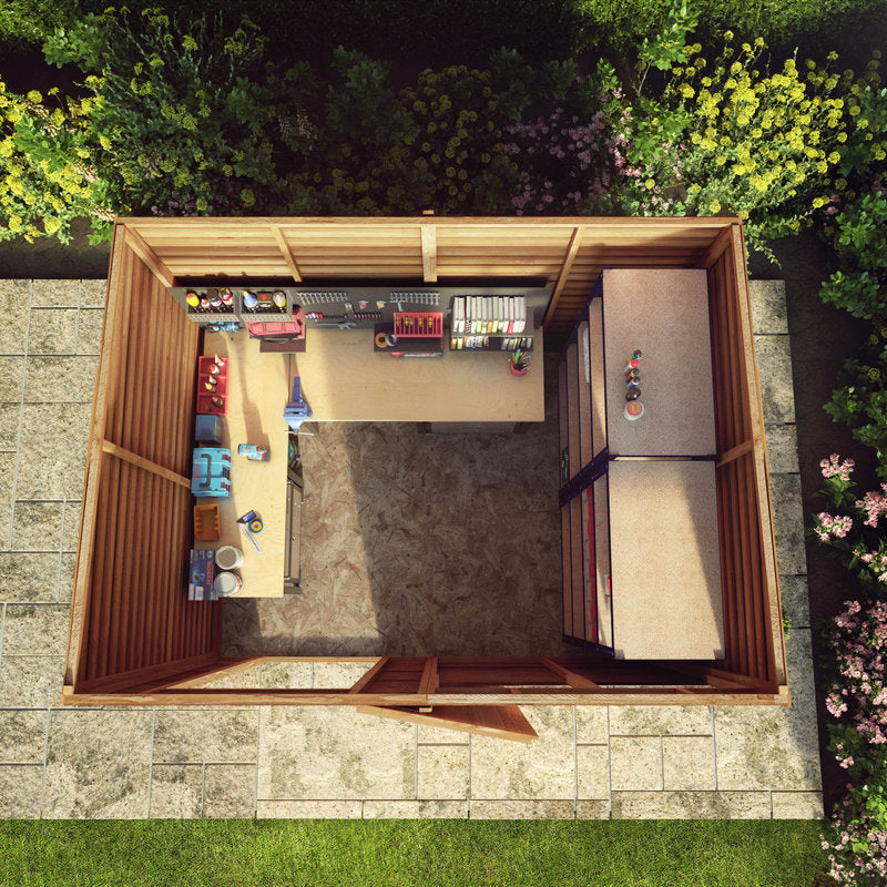Adley 8' x 6' Overlap Modular Pent Shed | Sheds.co.uk