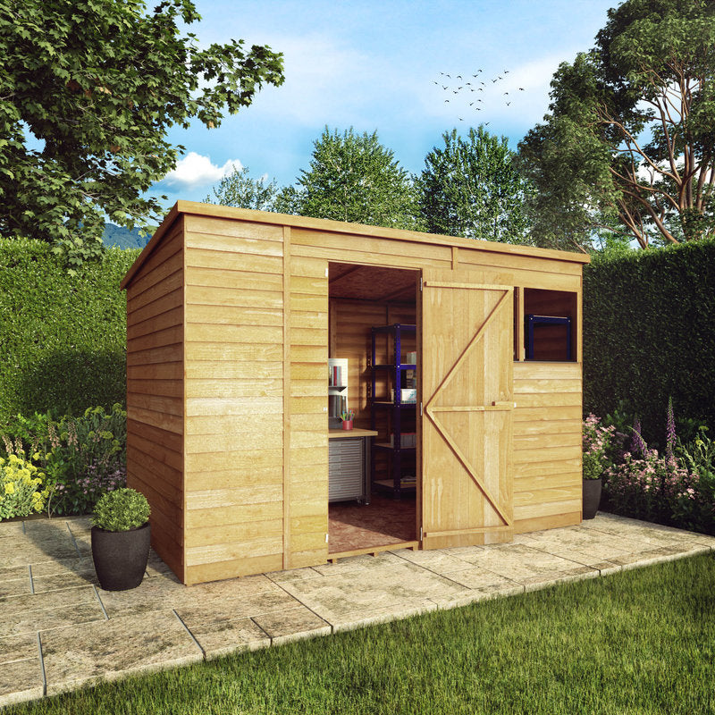 Adley 10' x 6' Overlap Modular Pent Shed | Sheds.co.uk