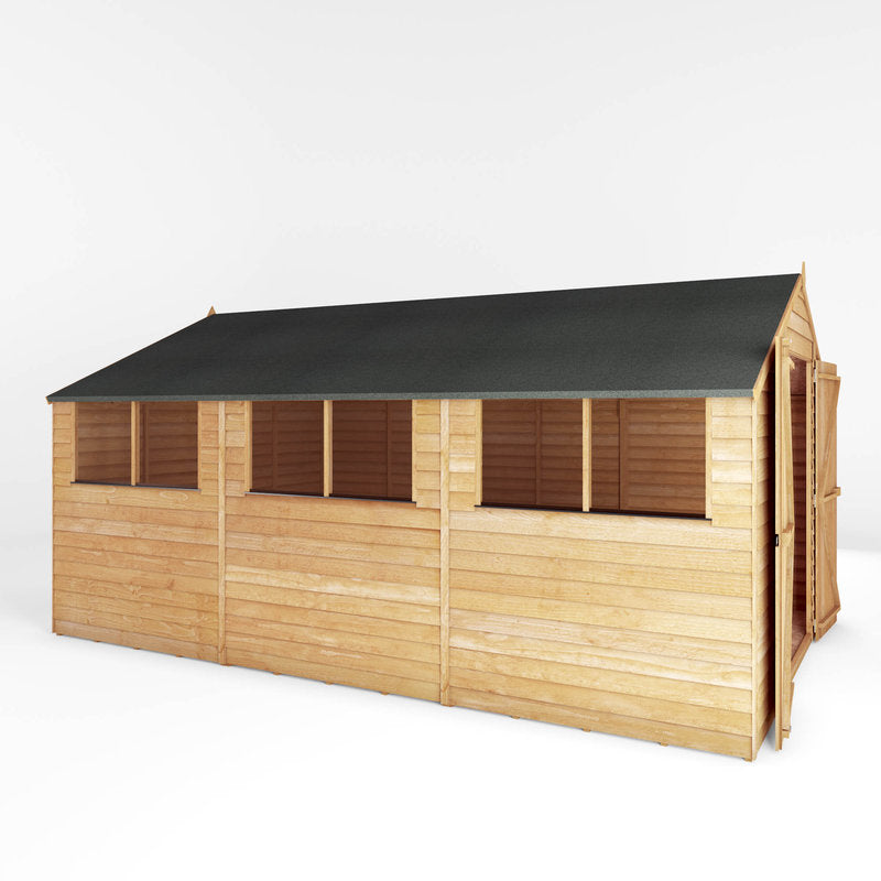 Adley 10' x 15' Double Door Overlap Apex Shed | Sheds.co.uk