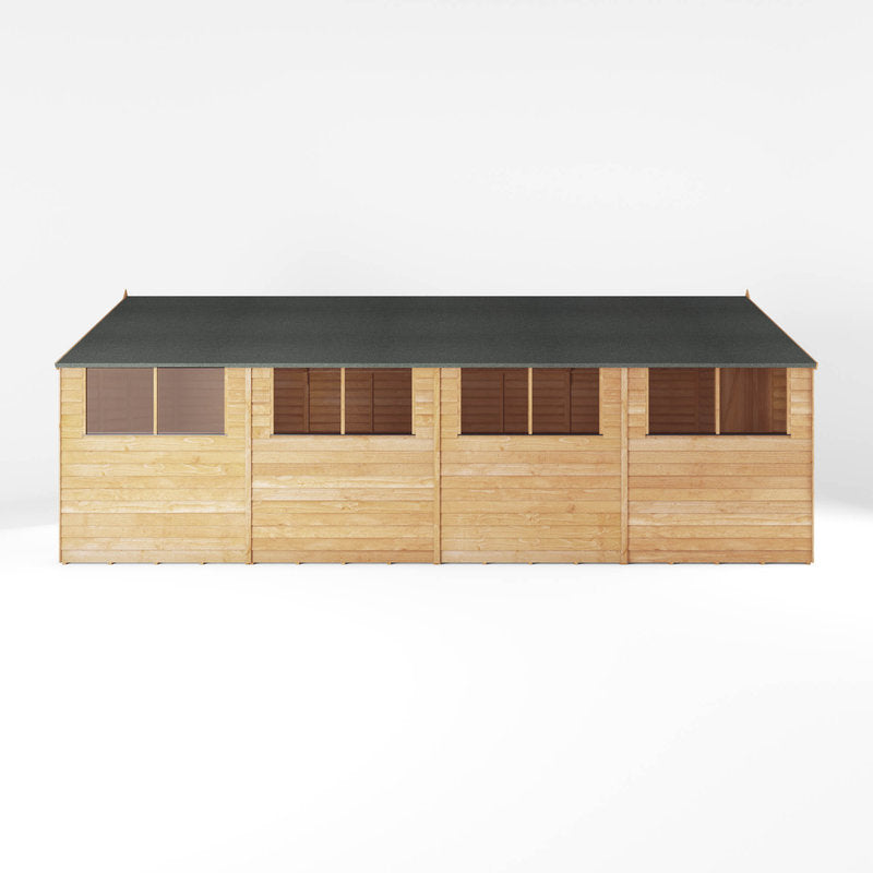 Adley 10' x 20' Double Door Overlap Apex Shed | Sheds.co.uk