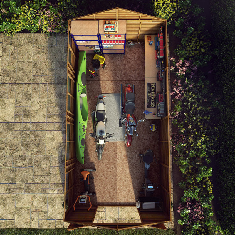 Adley 10' x 20' Double Door Overlap Apex Shed | Sheds.co.uk