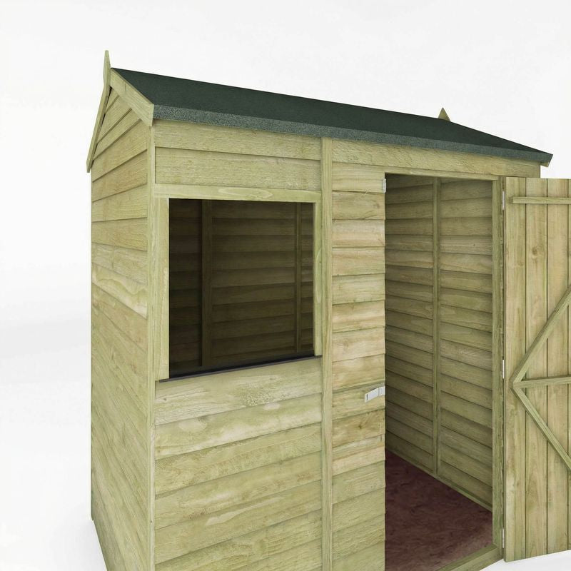 Adley 6' x 4' Overlap Reverse Apex Shed | Sheds.co.uk