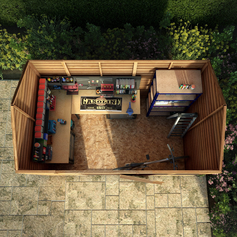 Adley 10' x 6' Overlap Reverse Apex Shed | Sheds.co.uk
