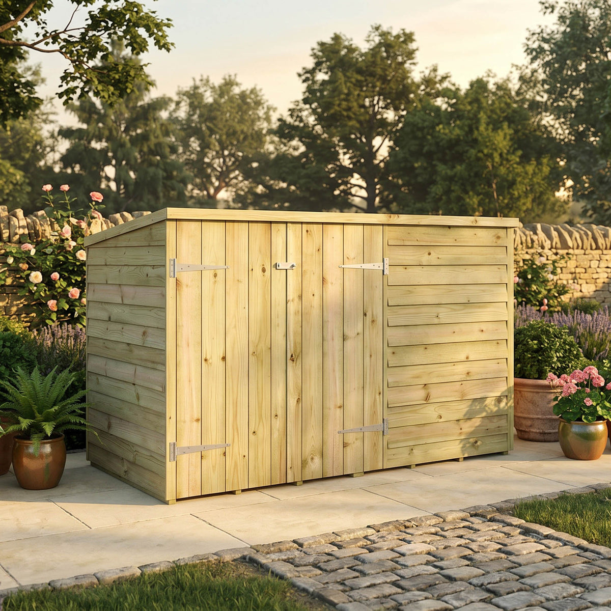 Adley 6' x 3' Overlap Pent Bike Shed | Sheds.co.uk