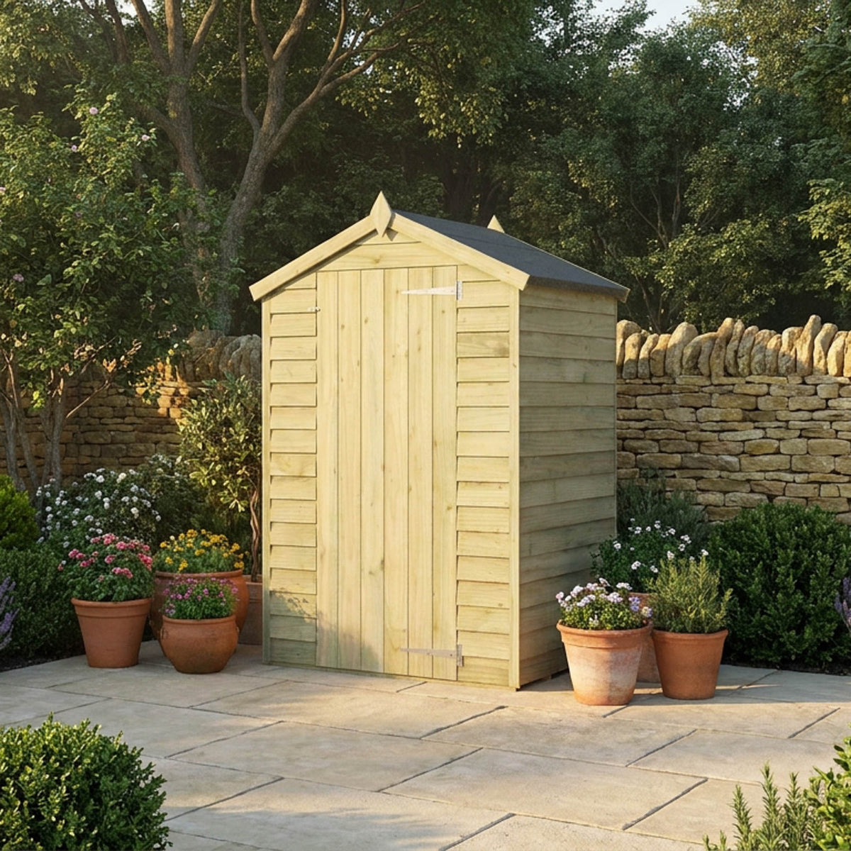Adley 3' x 4' Windowless Overlap Apex Shed | Sheds.co.uk