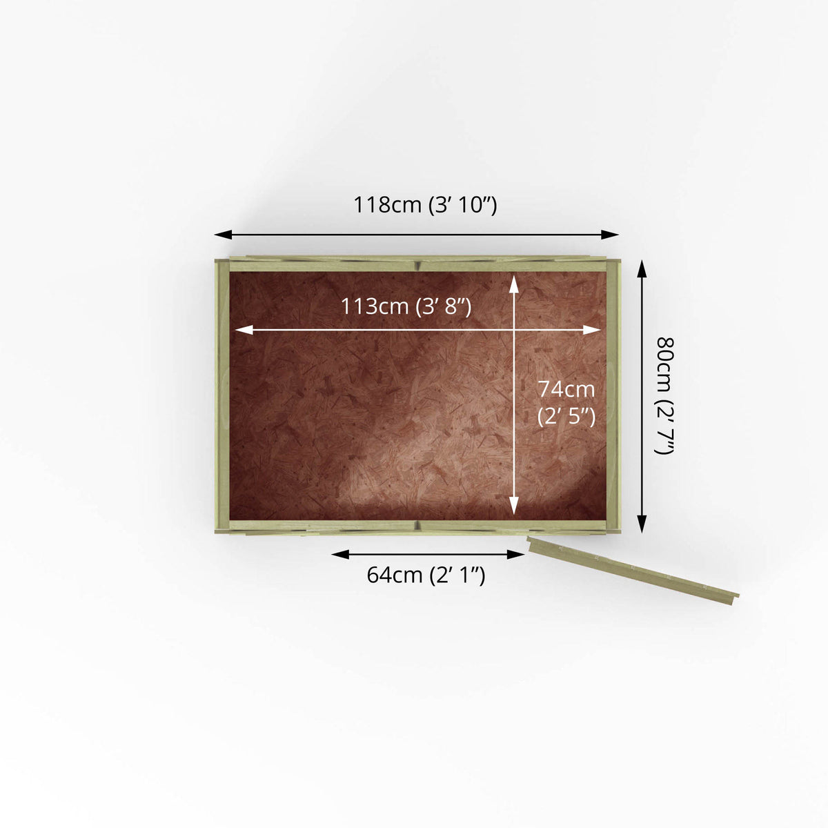 Adley 3' x 4' Windowless Overlap Apex Shed | Sheds.co.uk