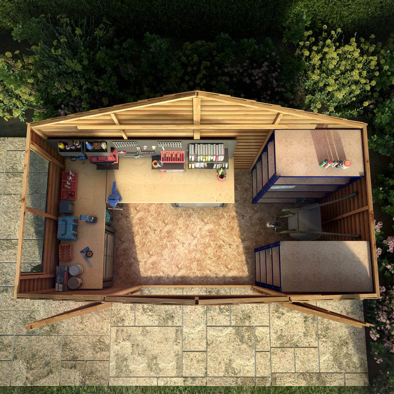 Adley 5' x 10' Double Door Overlap Apex Shed | Sheds.co.uk