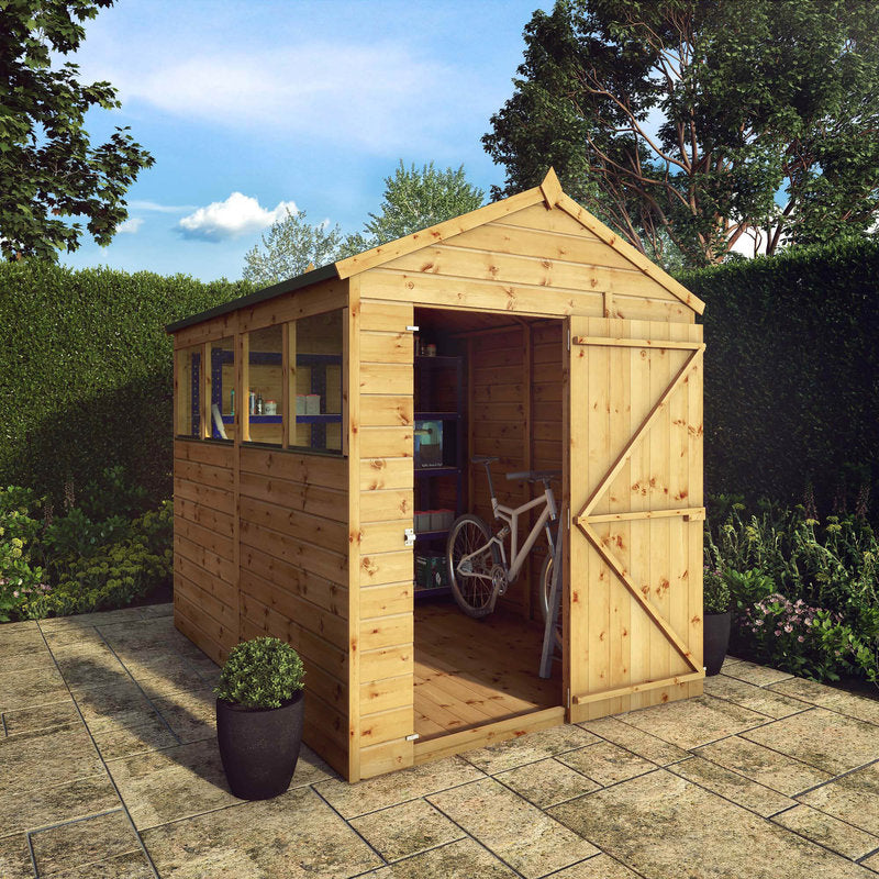 Adley 8' x 6' Premium Shiplap Modular Apex Shed | Sheds.co.uk