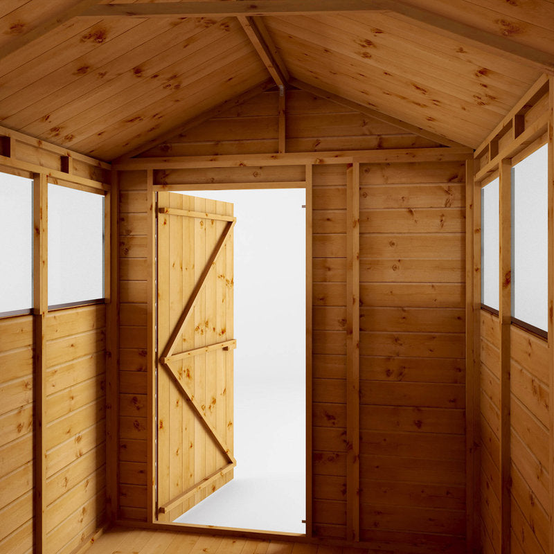 Adley 8' x 6' Premium Shiplap Modular Apex Shed | Sheds.co.uk