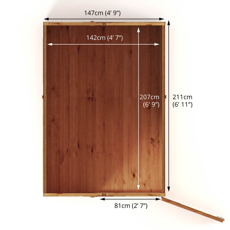 Adley 7' x 5' Premium Shiplap Modular Apex Shed | Sheds.co.uk