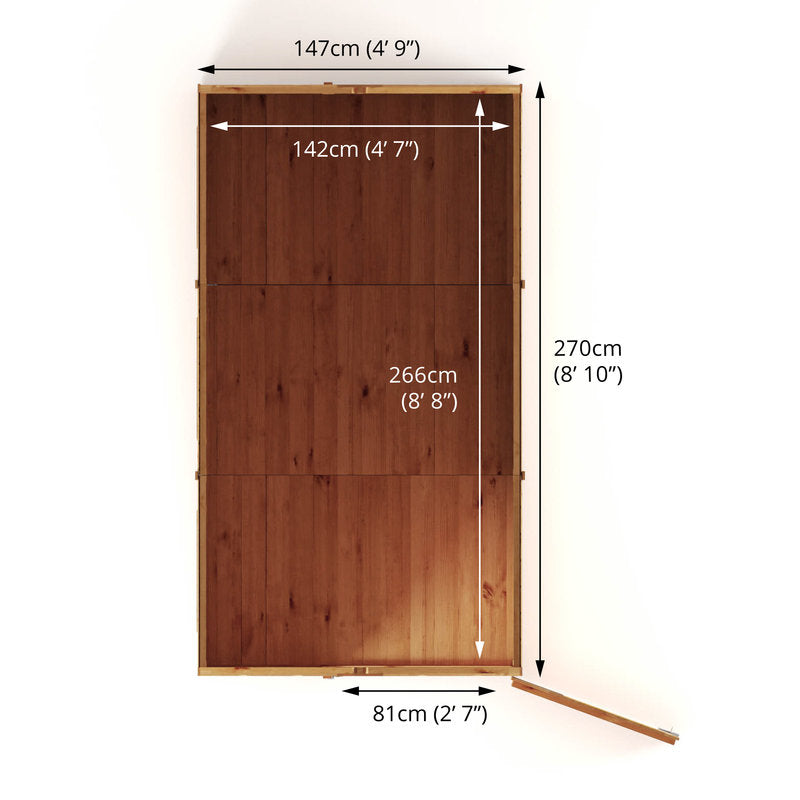 Adley 9' x 5' Modular Shiplap Apex Shed | Sheds.co.uk