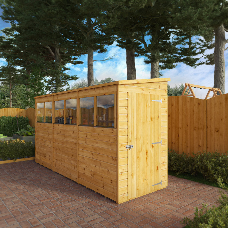 Adley 12' x 4' Modular Shiplap Pent Shed | Sheds.co.uk