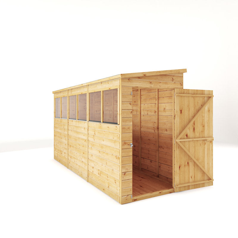 Adley 12' x 4' Modular Shiplap Pent Shed | Sheds.co.uk