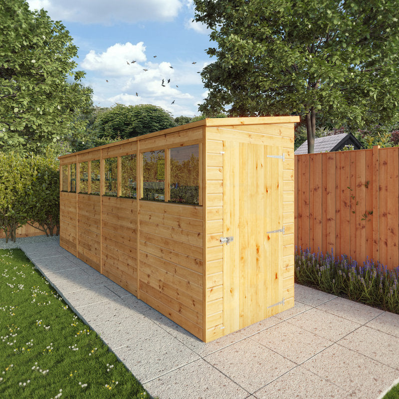 Adley 16' x 4' Modular Shiplap Pent Shed | Sheds.co.uk