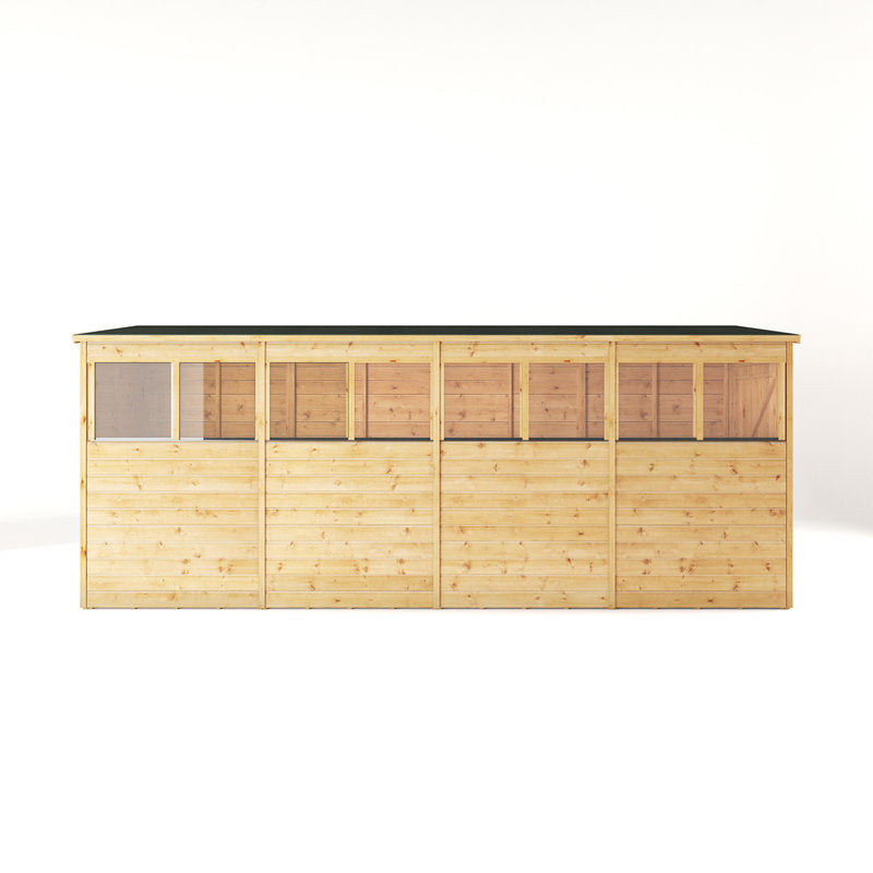 Adley 16' x 4' Modular Shiplap Pent Shed | Sheds.co.uk