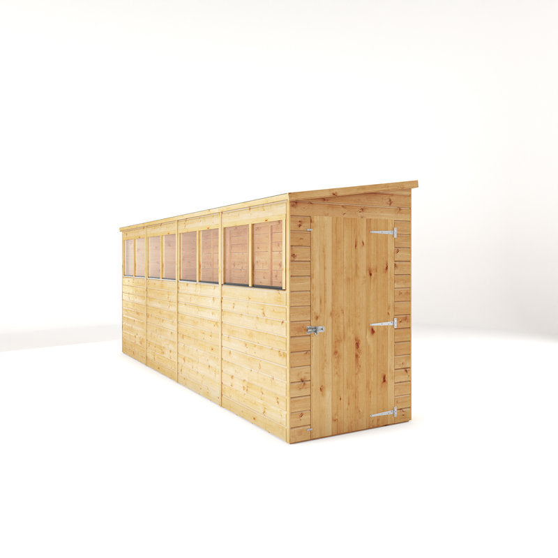 Adley 16' x 4' Modular Shiplap Pent Shed | Sheds.co.uk