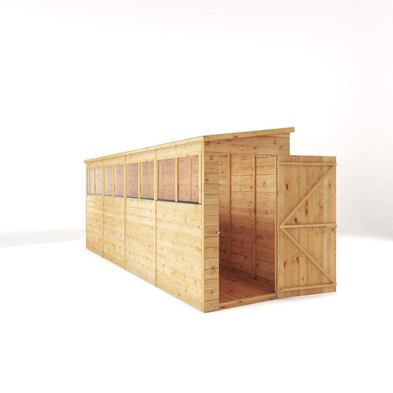 Adley 16' x 4' Modular Shiplap Pent Shed | Sheds.co.uk