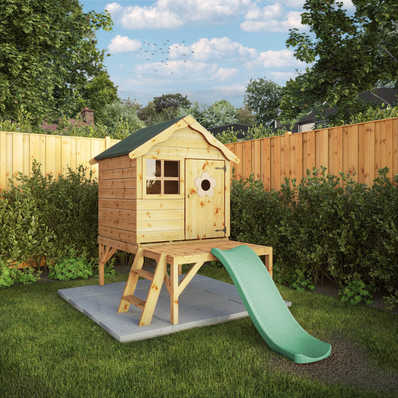 Adley Jellytot Cosy Tower Playhouse & Slide | Sheds.co.uk