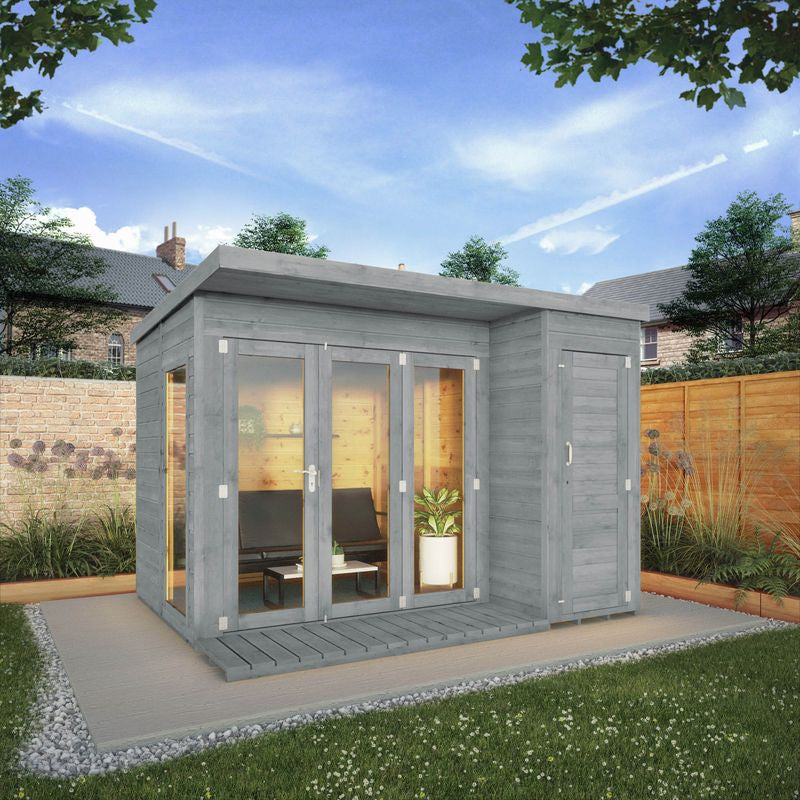 Adley 10' x 8' Cambridge Summer House With Side Shed | Sheds.co.uk