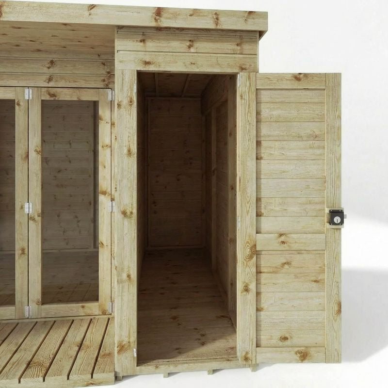 Adley 10' x 8' Cambridge Summer House With Side Shed | Sheds.co.uk