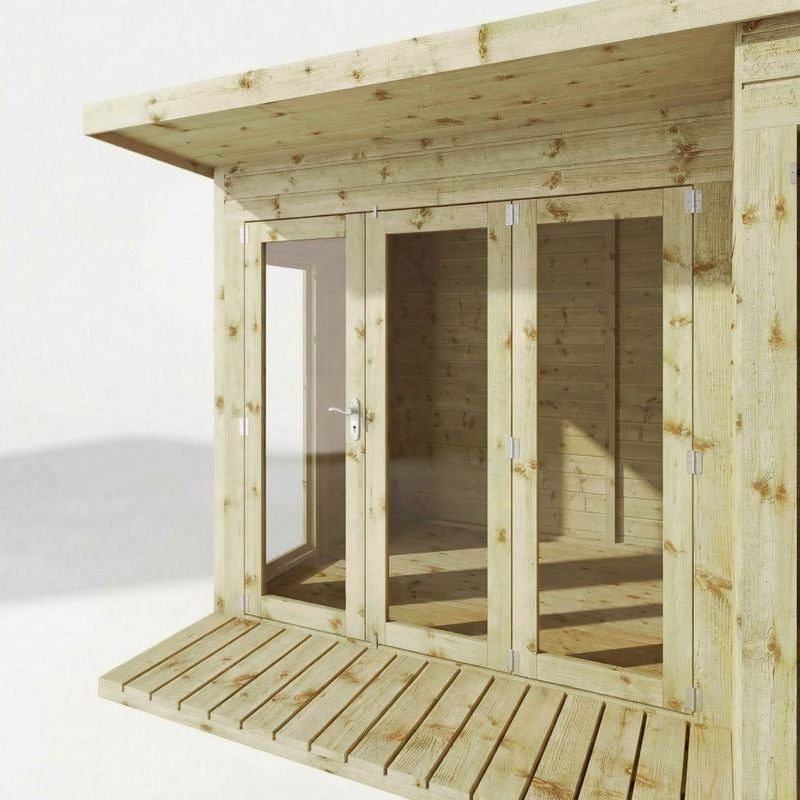 Adley 10' x 8' Cambridge Summer House With Side Shed | Sheds.co.uk