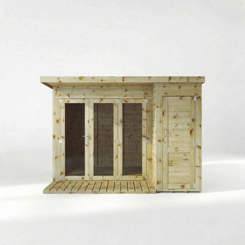 Adley 10' x 8' Cambridge Summer House With Side Shed | Sheds.co.uk